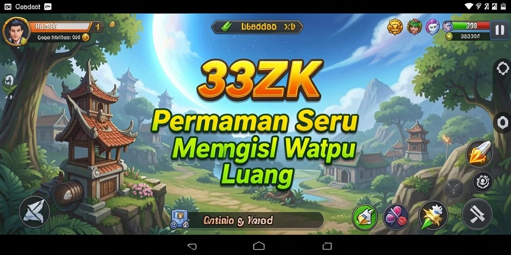 Screenshot gameplay 33ZK menampilkan keseruan dan grafis cerah.