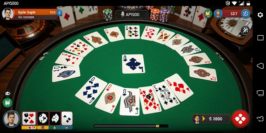 Tampilan gameplay seru API5000 saat bermain Gaple bersama teman.
