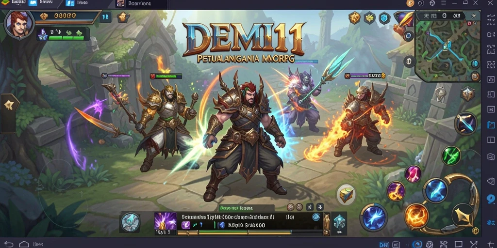 Screenshot gameplay DEMI11 yang menampilkan aksi pertempuran menarik.
