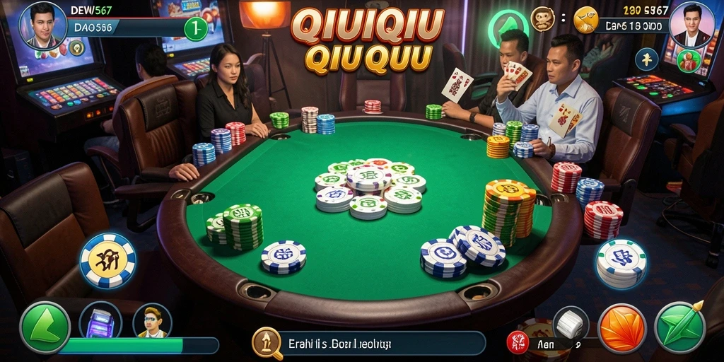 Gameplay QiuQiu yang seru dan kompetitif di DEWI567.