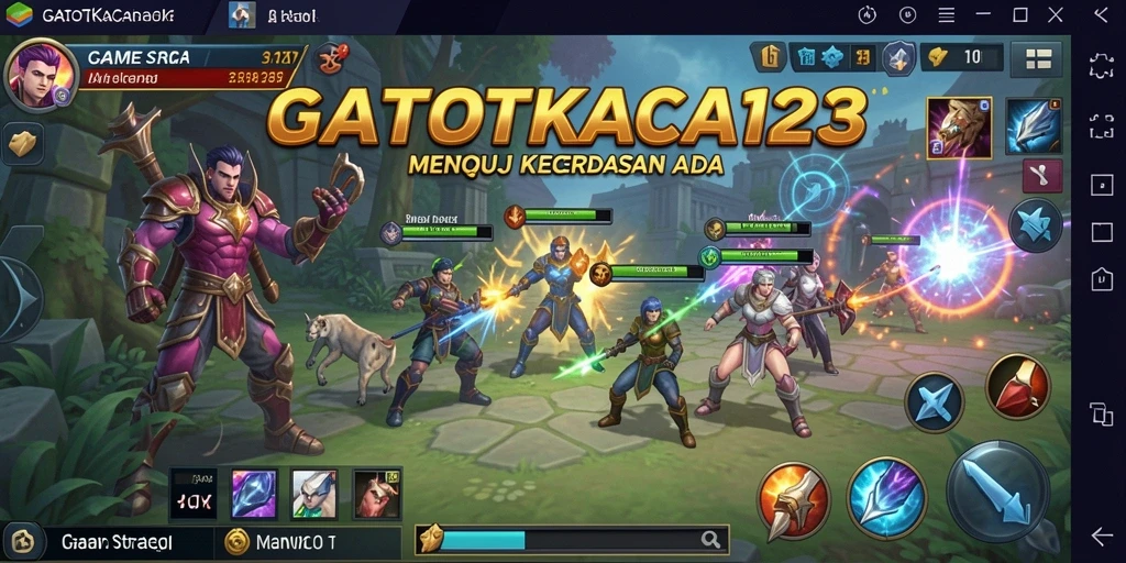 Tampilan gameplay GATOTKACA123 yang penuh aksi dan strategi.