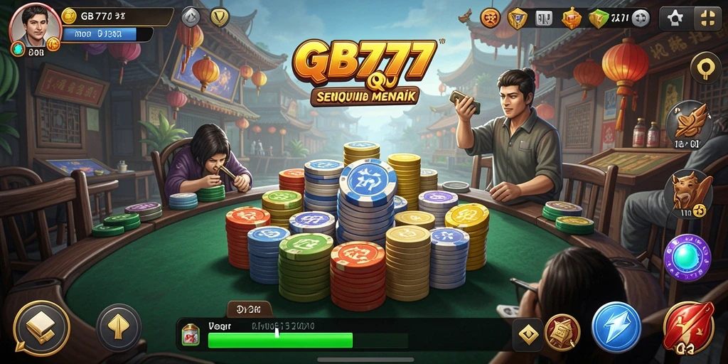 Tampilan gameplay seru dalam GB777, penuh strategi QiuQiu.