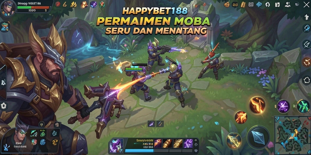 Screenshot menunjukkan pertempuran seru dalam HAPPYBET188.