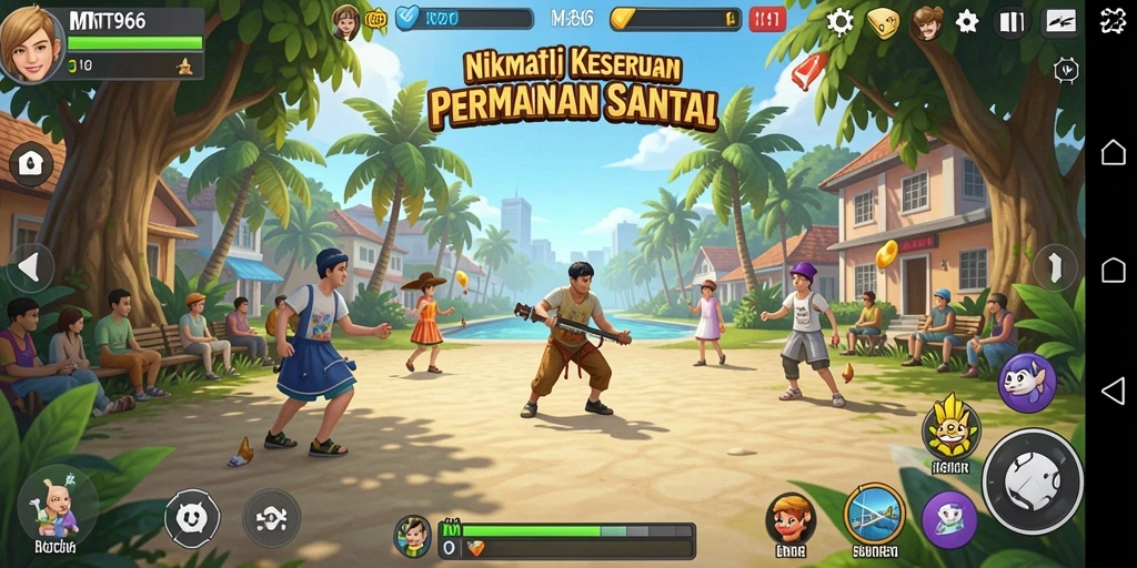 Tangkapan layar MT966 menampilkan keseruan gameplay yang menarik dan penuh warna.