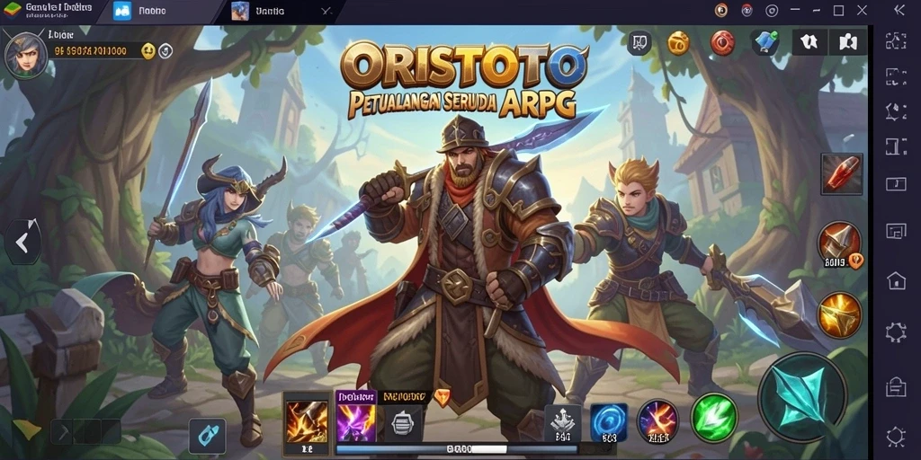 Screenshot gameplay ORISTOTO yang menampilkan petualangan seru di dunia fantasi.