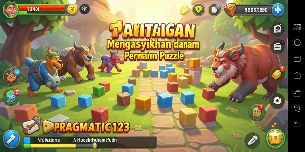 Tangkapan layar gameplay PRAGMATIC123 menunjukkan tantangan Puzzle yang menumpuk.