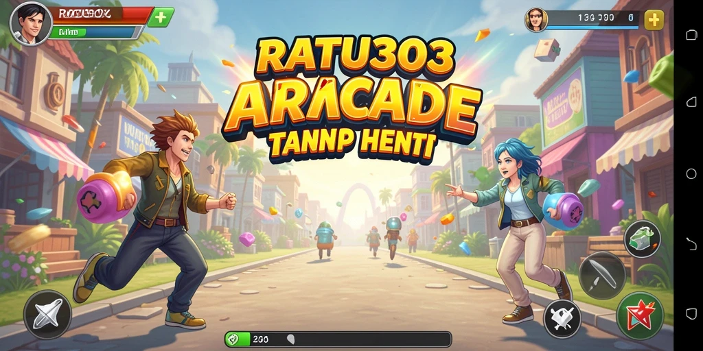Screenshot yang menampilkan gameplay seru RATU303 di level menantang.