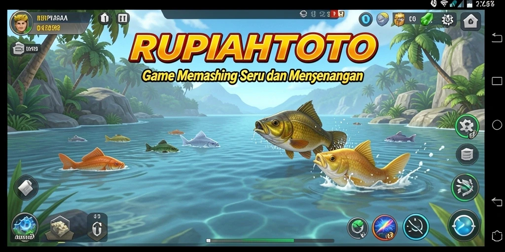 Gameplay RUPIAHTOTO menampilkan suasana memancing yang mendebarkan.