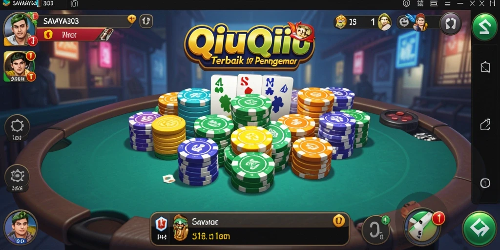 Screenshot SAVAYA303 menampilkan gameplay seru QiuQiu.
