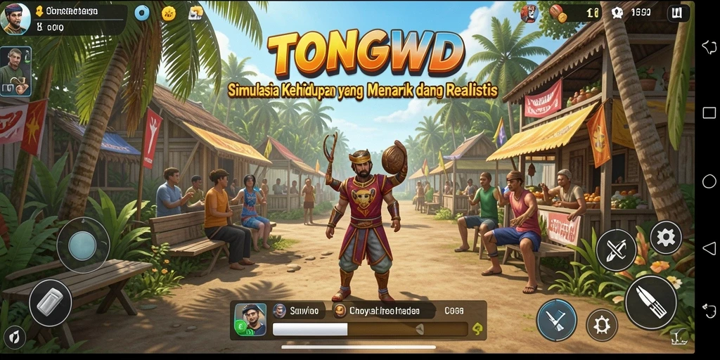 Screenshot TONGWD menampilkan gameplay simulasi yang menarik.