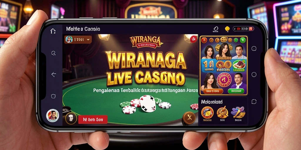 Tampilan menarik dari gameplay Live Casino di WIRANAGA.
